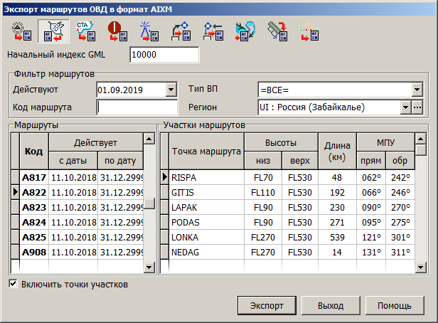 AIXM-export-Route